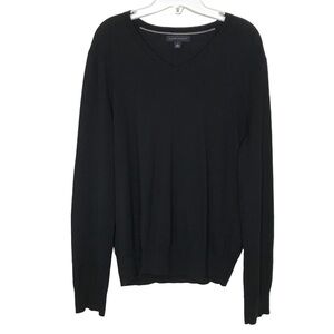Banana Republic Black Silk Cashmere V Neck Sweater Size Small